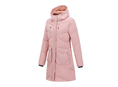 品牌羽絨服防風(fēng)防水女士加長款羽絨服定制加工